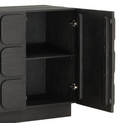 Black Mixed Exotic Wood Sideboard 36.5 in Wide