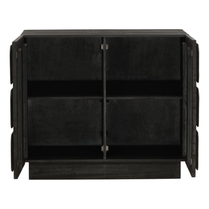 Black Mixed Exotic Wood Sideboard 36.5 in Wide