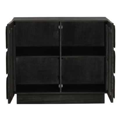 Black Mixed Exotic Wood Sideboard 36.5 in Wide