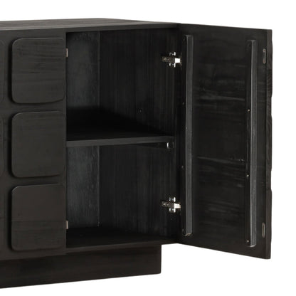 Black Mixed Exotic Wood Sideboard 36.5 in Wide