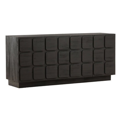 Black Mixed Exotic Wood Sideboard 36.5 in Wide
