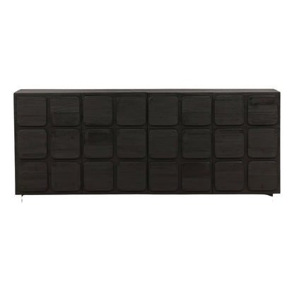Black Mixed Exotic Wood Sideboard 36.5 in Wide