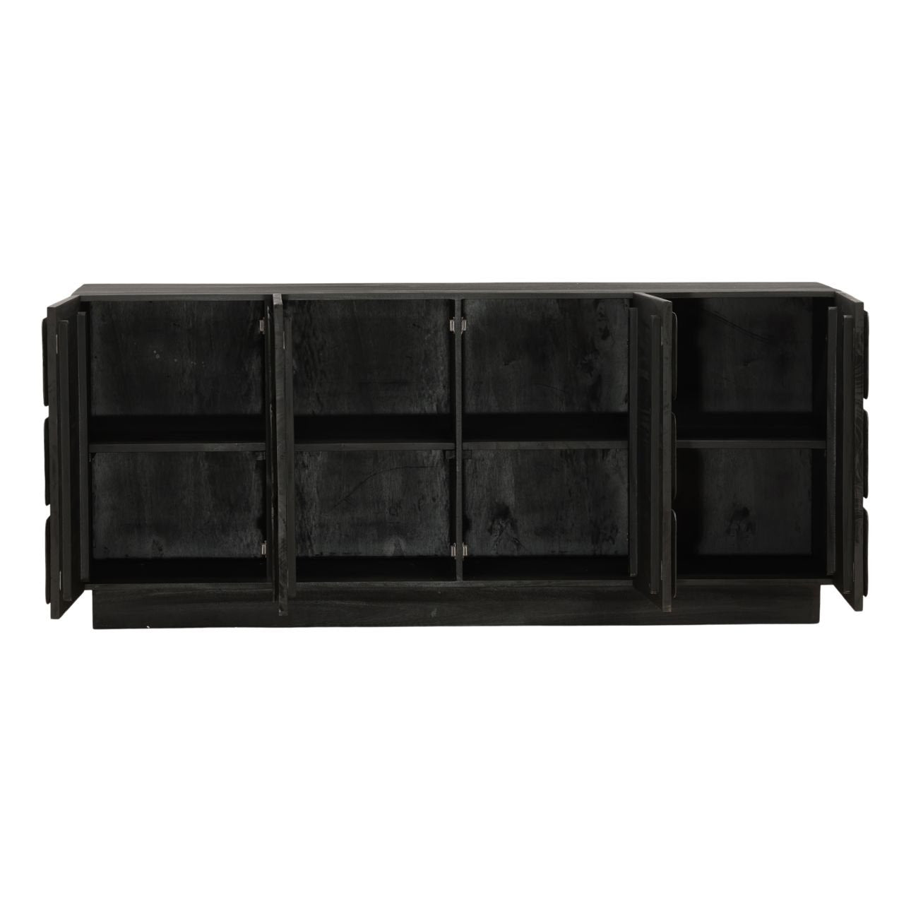 Black Mixed Exotic Wood Sideboard 36.5 in Wide