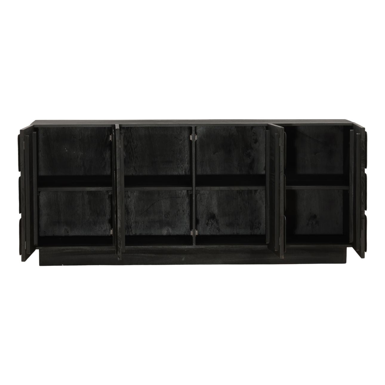Black Mixed Exotic Wood Sideboard 36.5 in Wide
