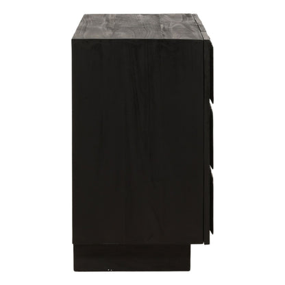Black Mixed Exotic Wood Sideboard 36.5 in Wide