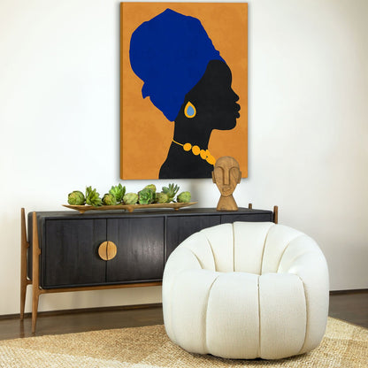 Black and Natural Finish Mixed Exotic and Teak Wood Sideboard 69.5 in Wide