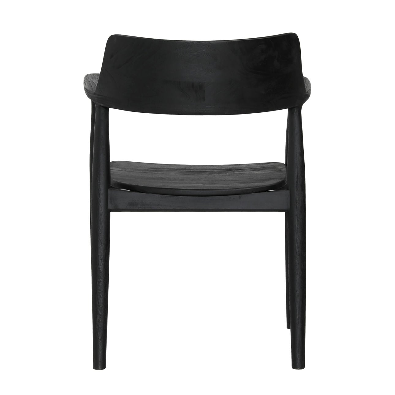 Black Teak Wood Chair 23 in Wide