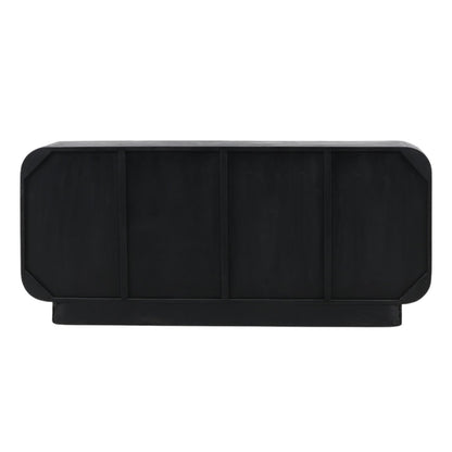 Black Mindi Wood Sideboard 72 in Wide