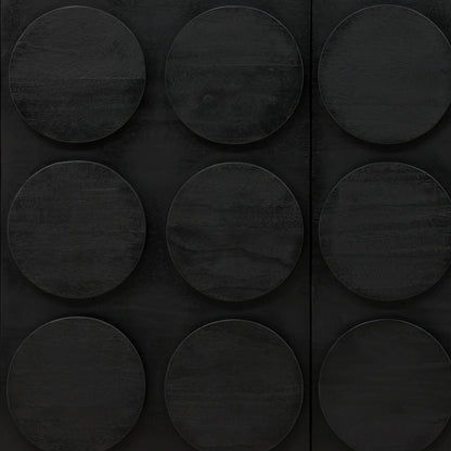 Black Mindi Wood Sideboard 72 in Wide