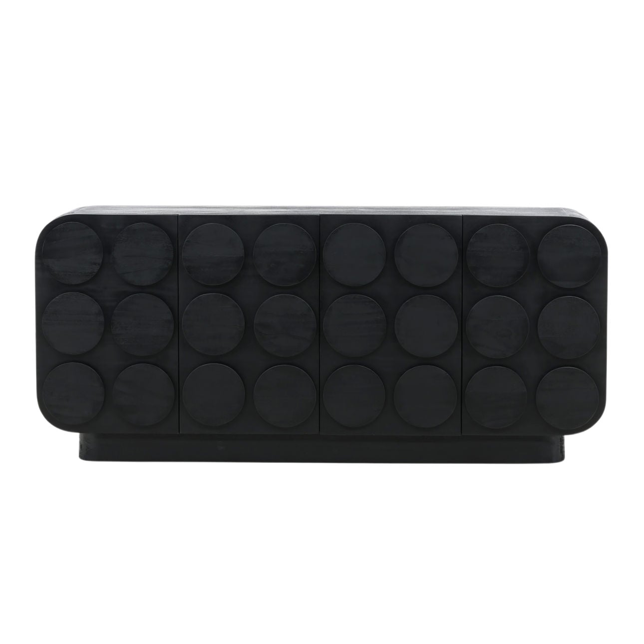 Black Mindi Wood Sideboard 72 in Wide