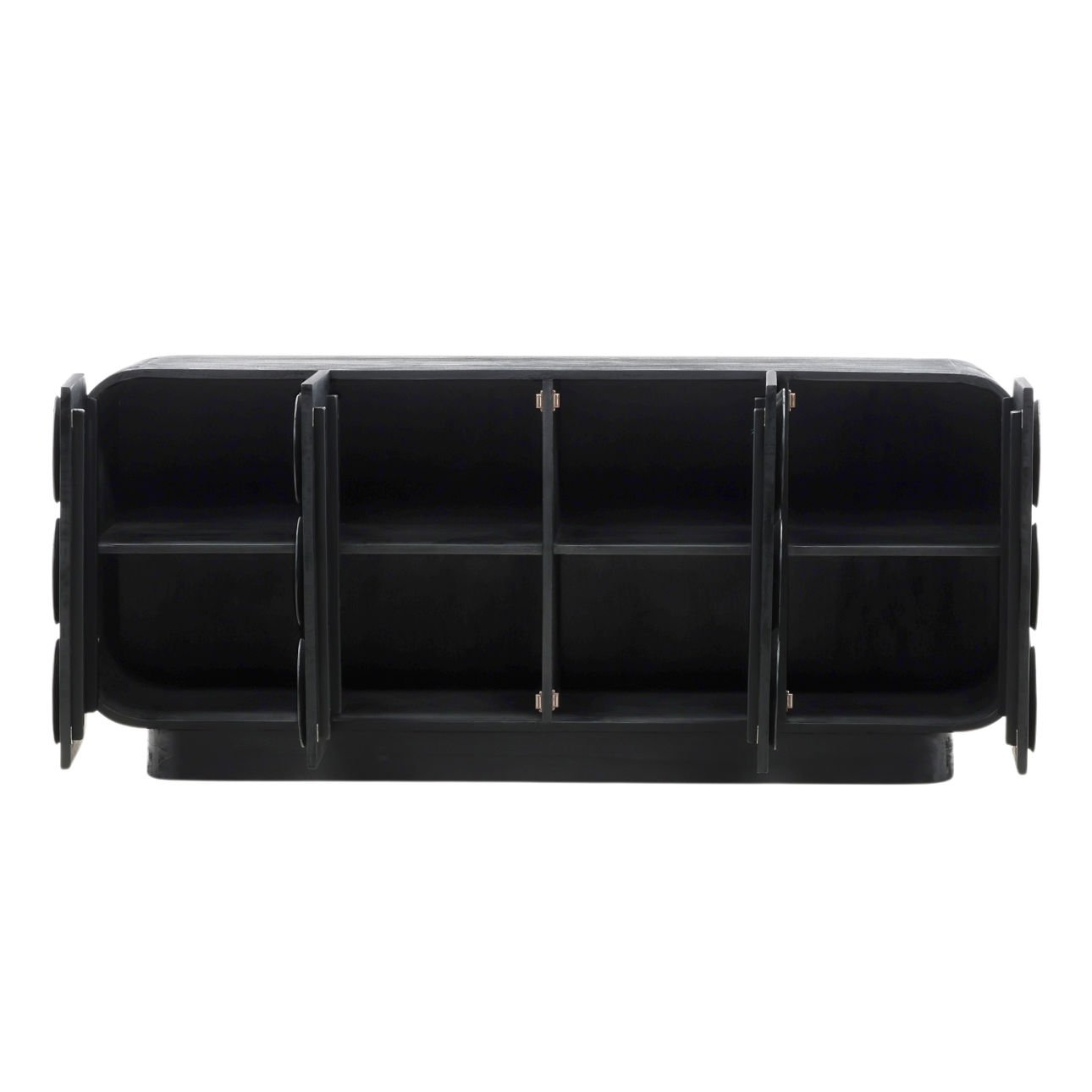 Black Mindi Wood Sideboard 72 in Wide