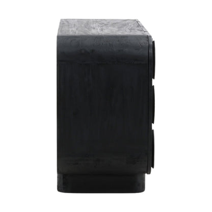 Black Mindi Wood Sideboard 72 in Wide