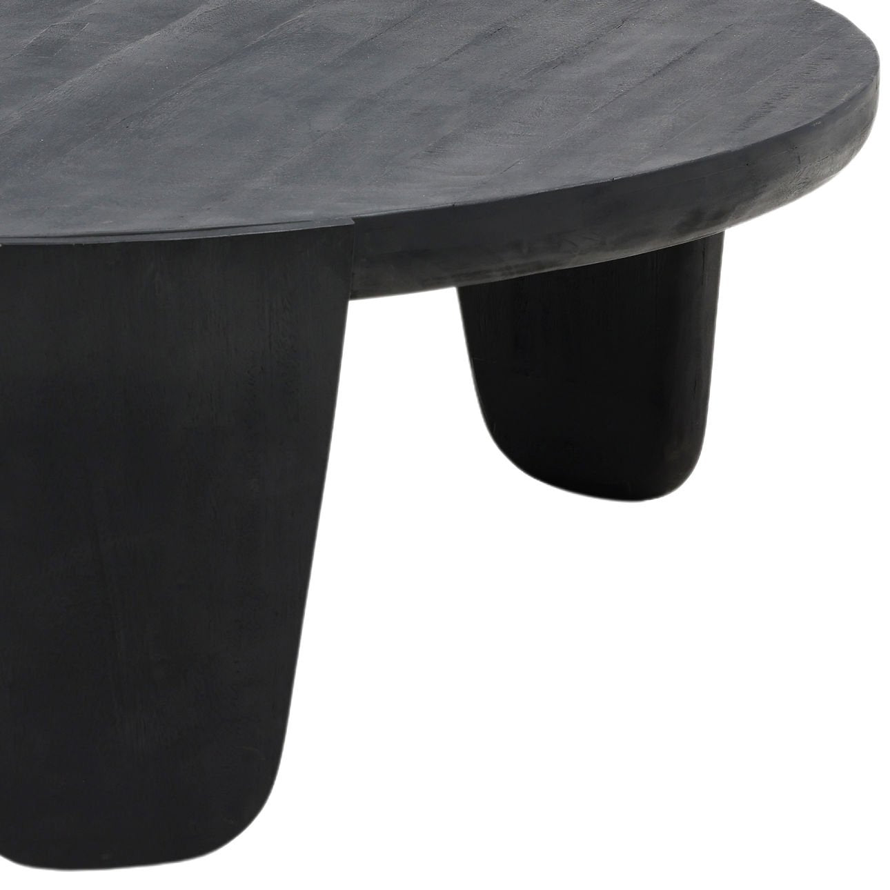 Black Mindi Wood Table 50 in Wide