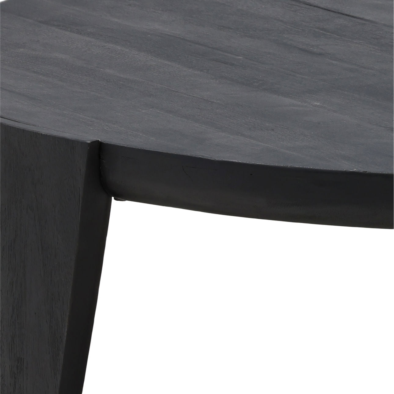 Black Mindi Wood Table 50 in Wide