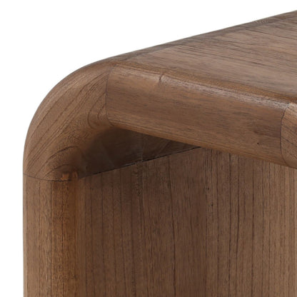 Medium Brown Mindi Wood Table 22 in Wide