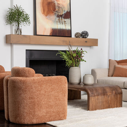 Medium Brown Mindi Wood Table 55 in Wide