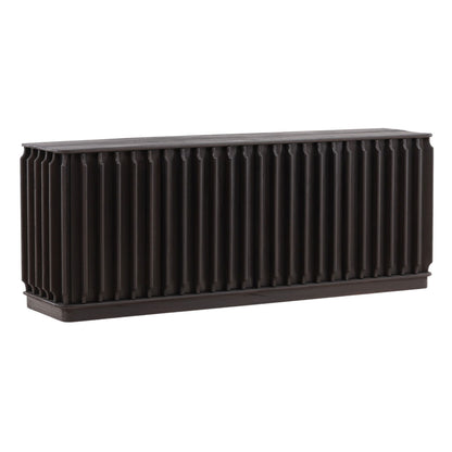 Dark Brown Mindi Wood Sideboard 79 in Wide