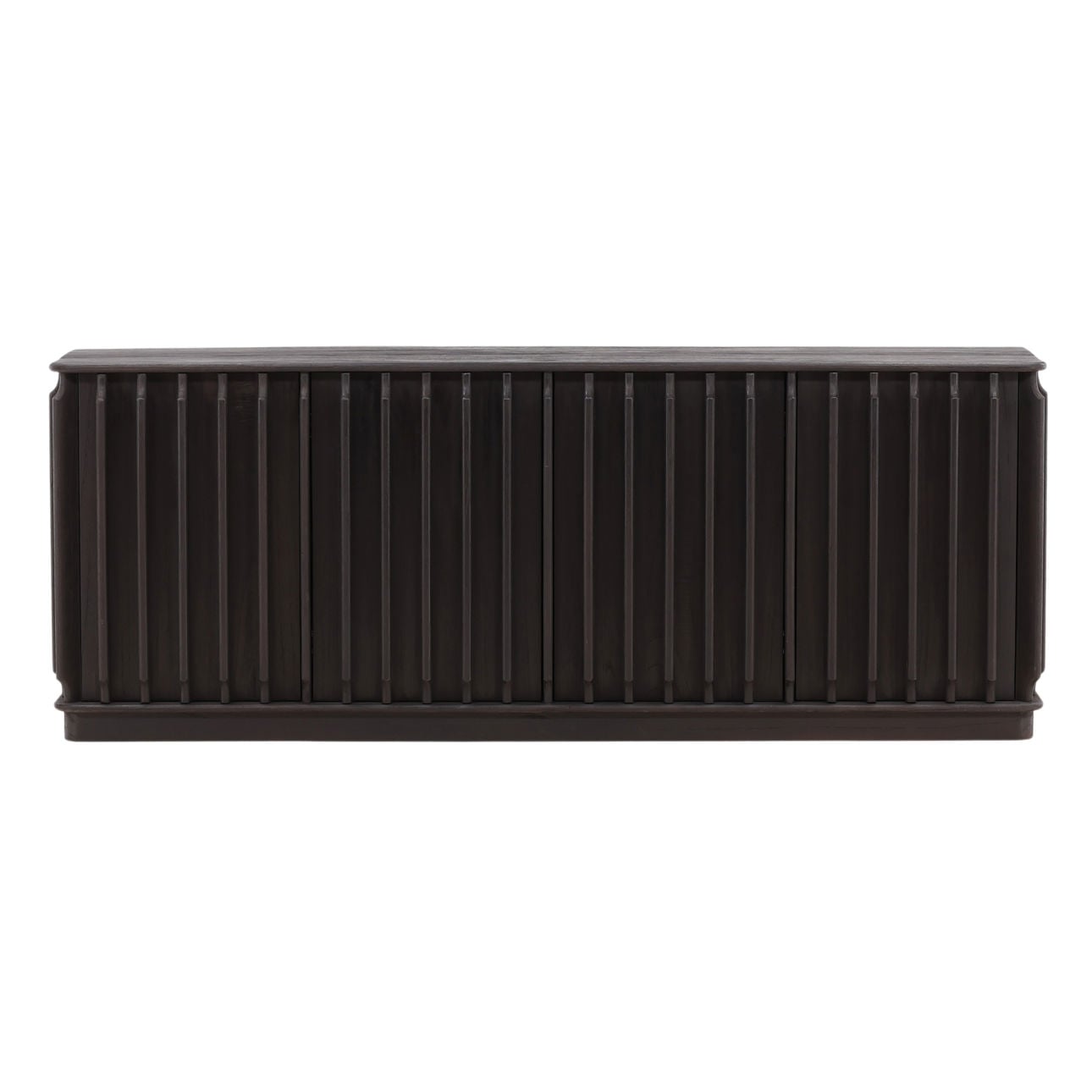 Dark Brown Mindi Wood Sideboard 79 in Wide