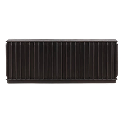 Dark Brown Mindi Wood Sideboard 79 in Wide
