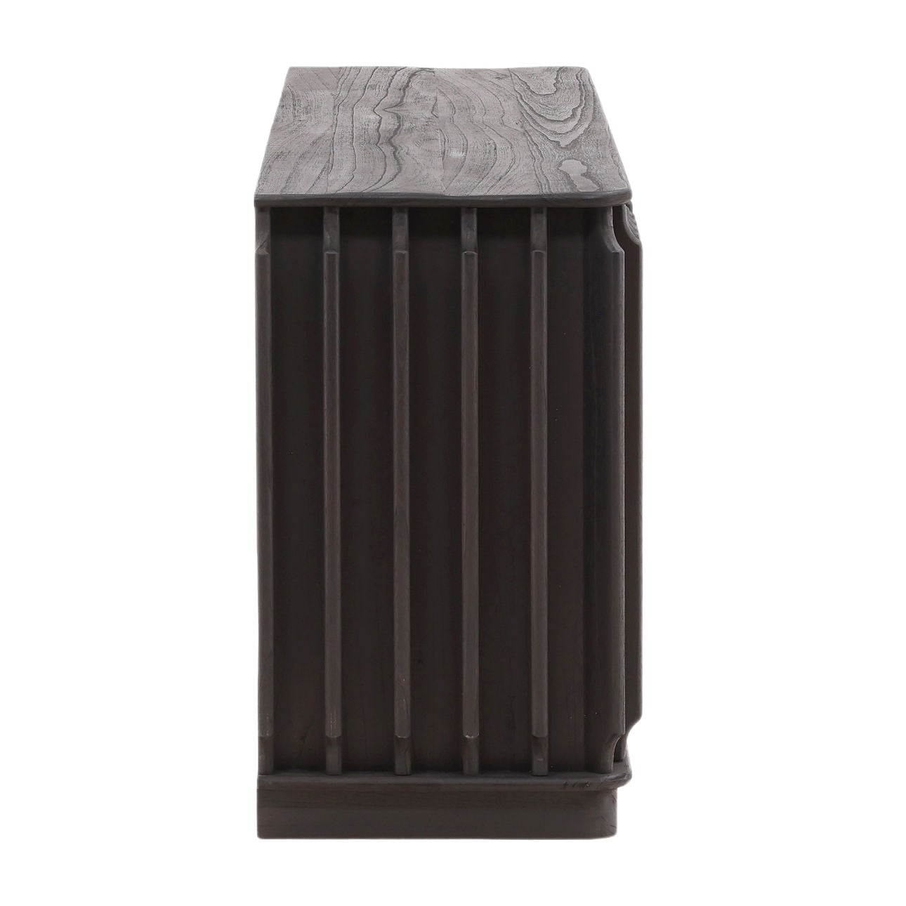 Dark Brown Mindi Wood Sideboard 79 in Wide