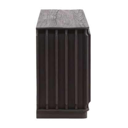 Dark Brown Mindi Wood Sideboard 79 in Wide