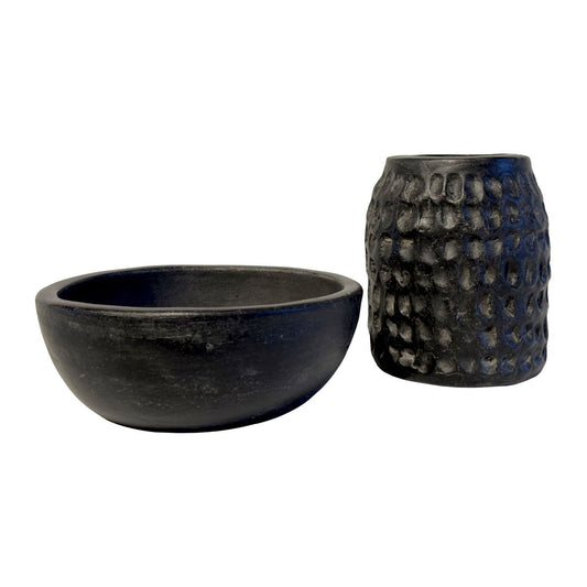 Black Terracotta of 7 in Wide