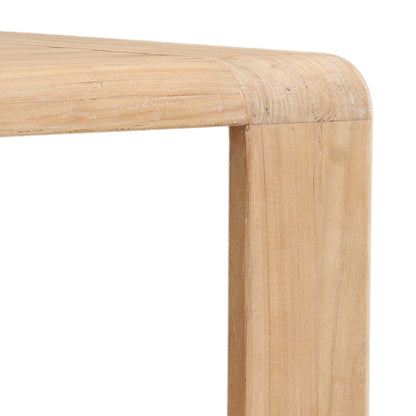 Light Natural Mindi Wood Table 94.5 in Wide
