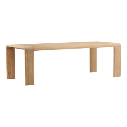 Light Natural Mindi Wood Table 94.5 in Wide