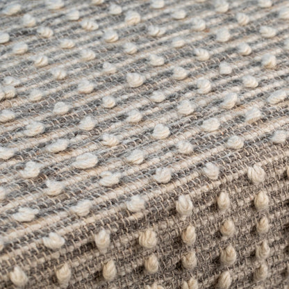 Natural Finish Handwoven Wool and Eucalyptus Wood Legs Bench 48 in Wide