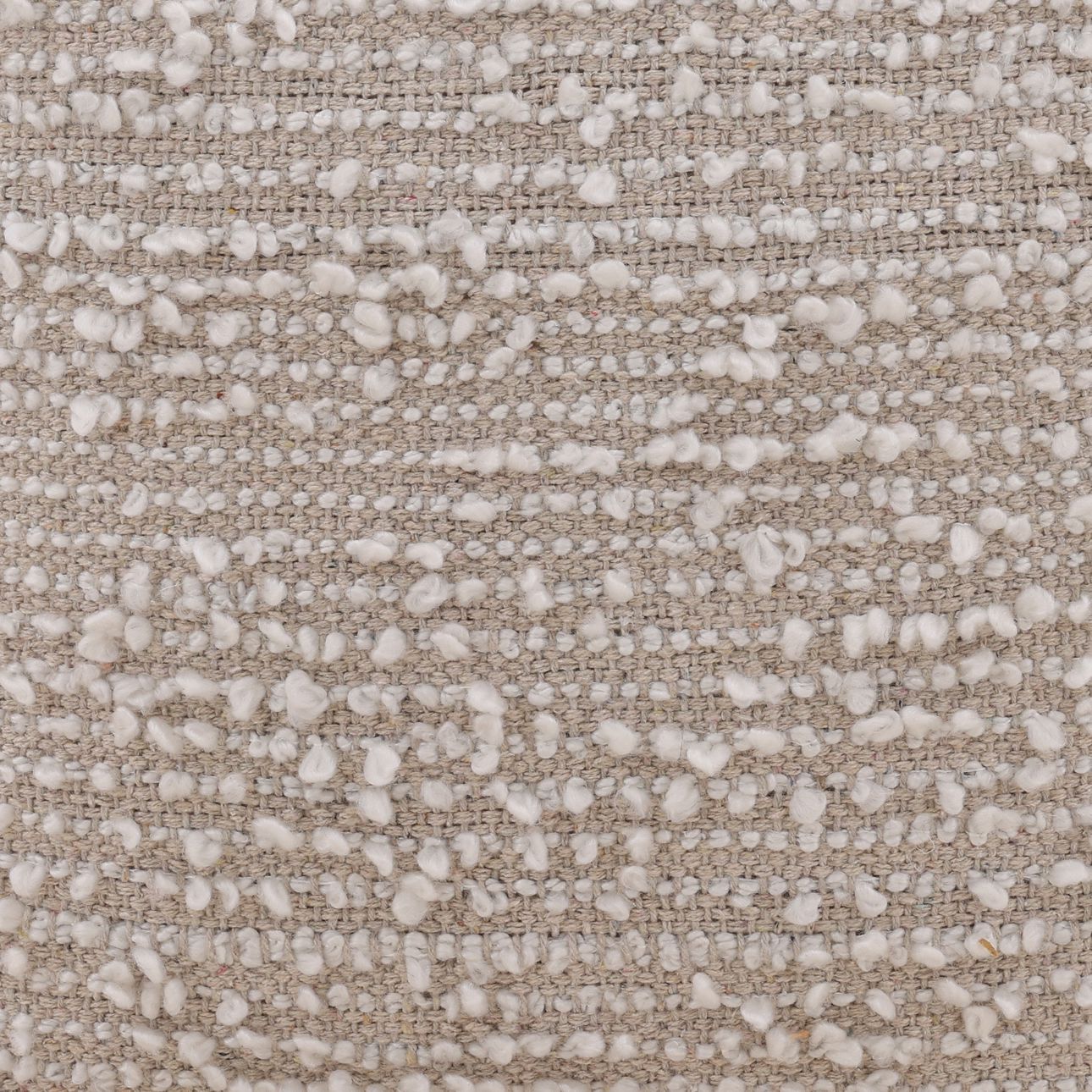 Natural Tones Handwoven Poly Yarn Pouf 16 in Wide