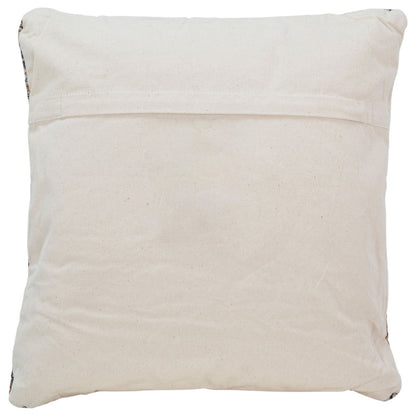 Blue and Beige Tones Cotton Pillow 20 in Wide