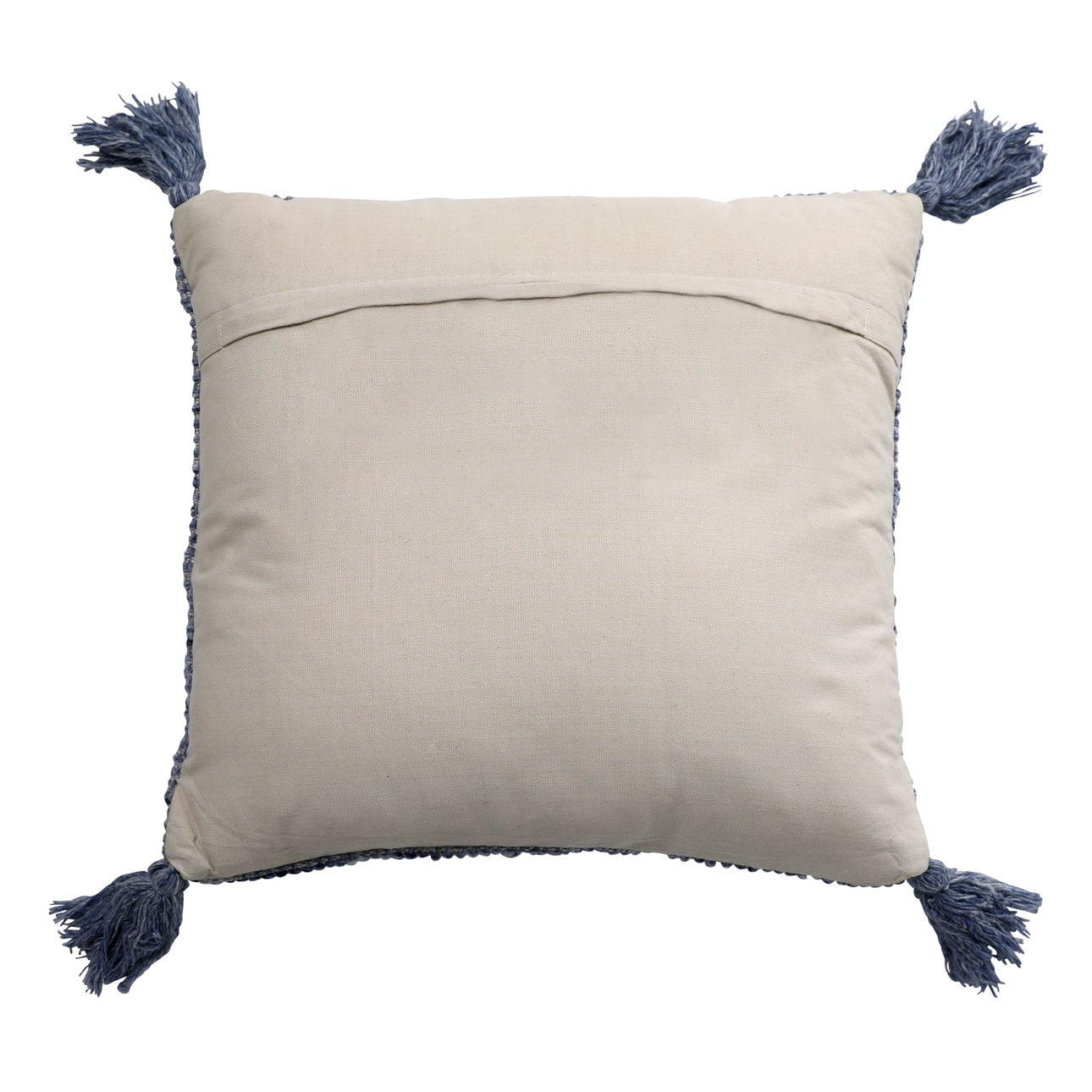 Dark Blue Handwoven PET Yarn Pillow 20 in Wide