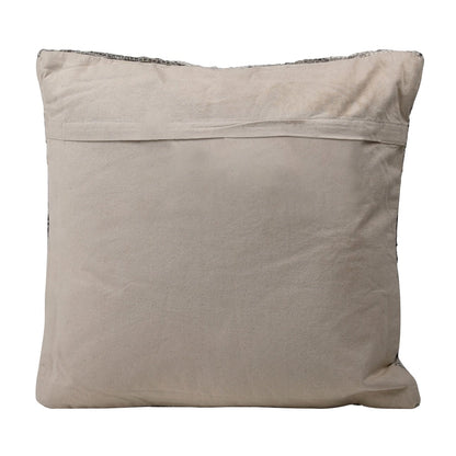 Charcoal, Grey and Ivory Handwoven Wool and Cotton Pillow 24 in Wide