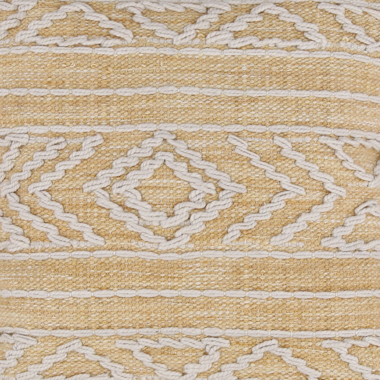 Yellow Handwoven PET Yarn Pillow 20 in Wide