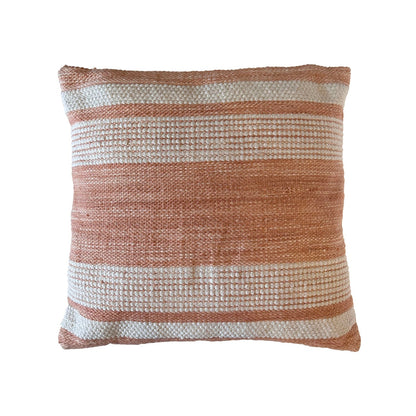 Terracotta Handwoven PET Yarn Pillow 20 in Wide