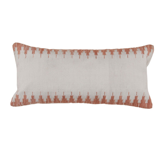 Terracotta Handwoven PET Yarn Pillow 14 in Wide