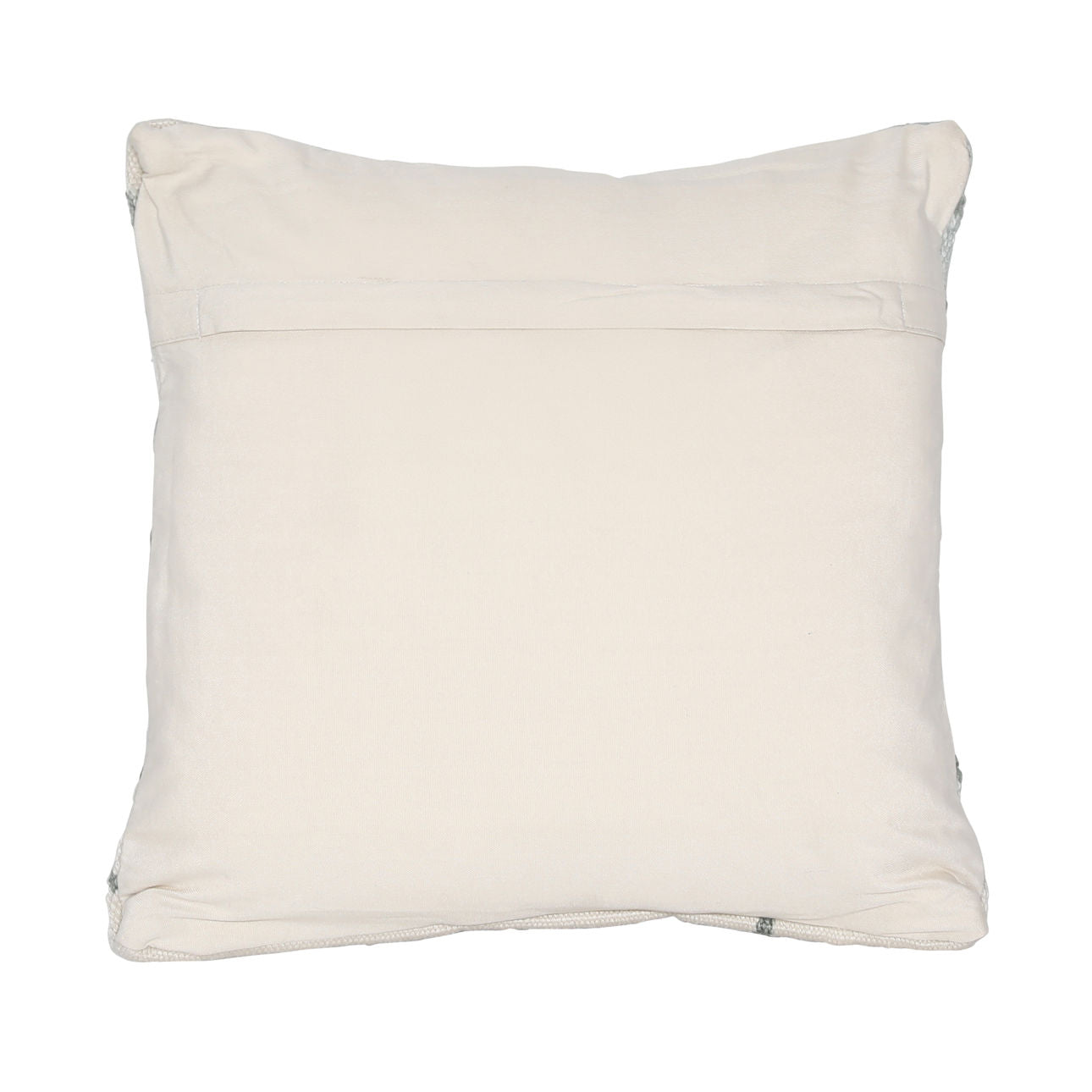 Seafoam Green and Ivory Handwoven PET Yarn Pillow 20 in Wide
