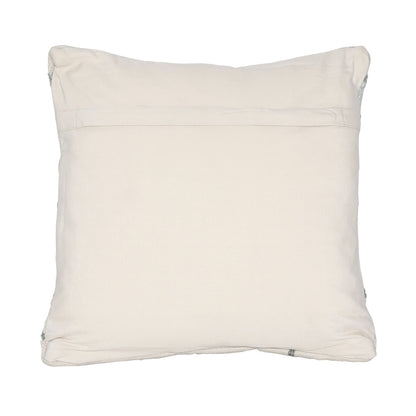 Seafoam Green and Ivory Handwoven PET Yarn Pillow 20 in Wide