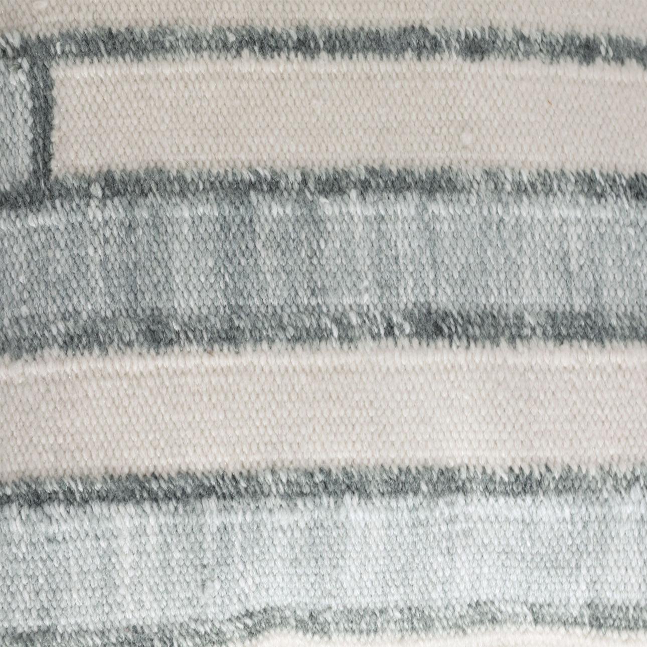 Seafoam Green and Ivory Handwoven PET Yarn Pillow 20 in Wide