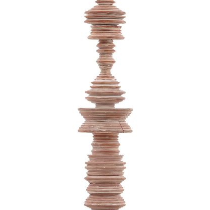 Brown Mahogany Wood Sculpture 7.5 in Wide