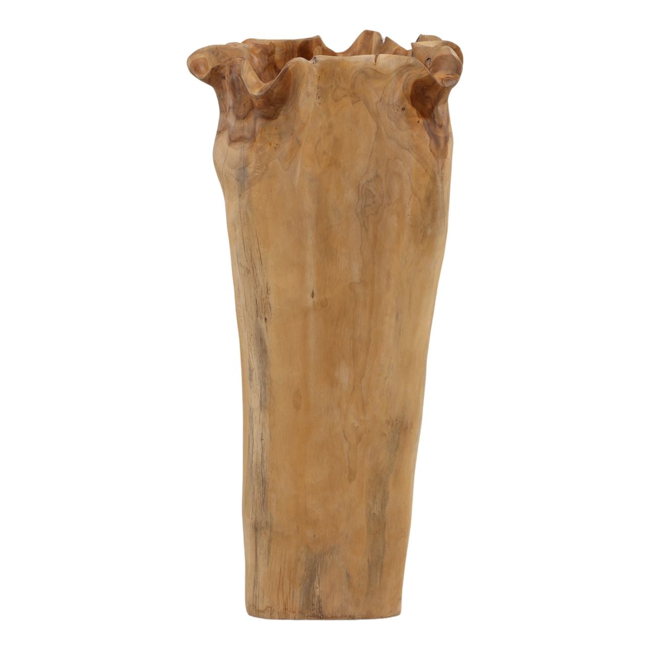 Natural Teak Wood Sculpture 16 in Wide