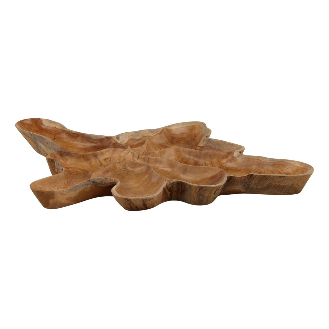 Natural Teak Wood Tray 31 in Wide