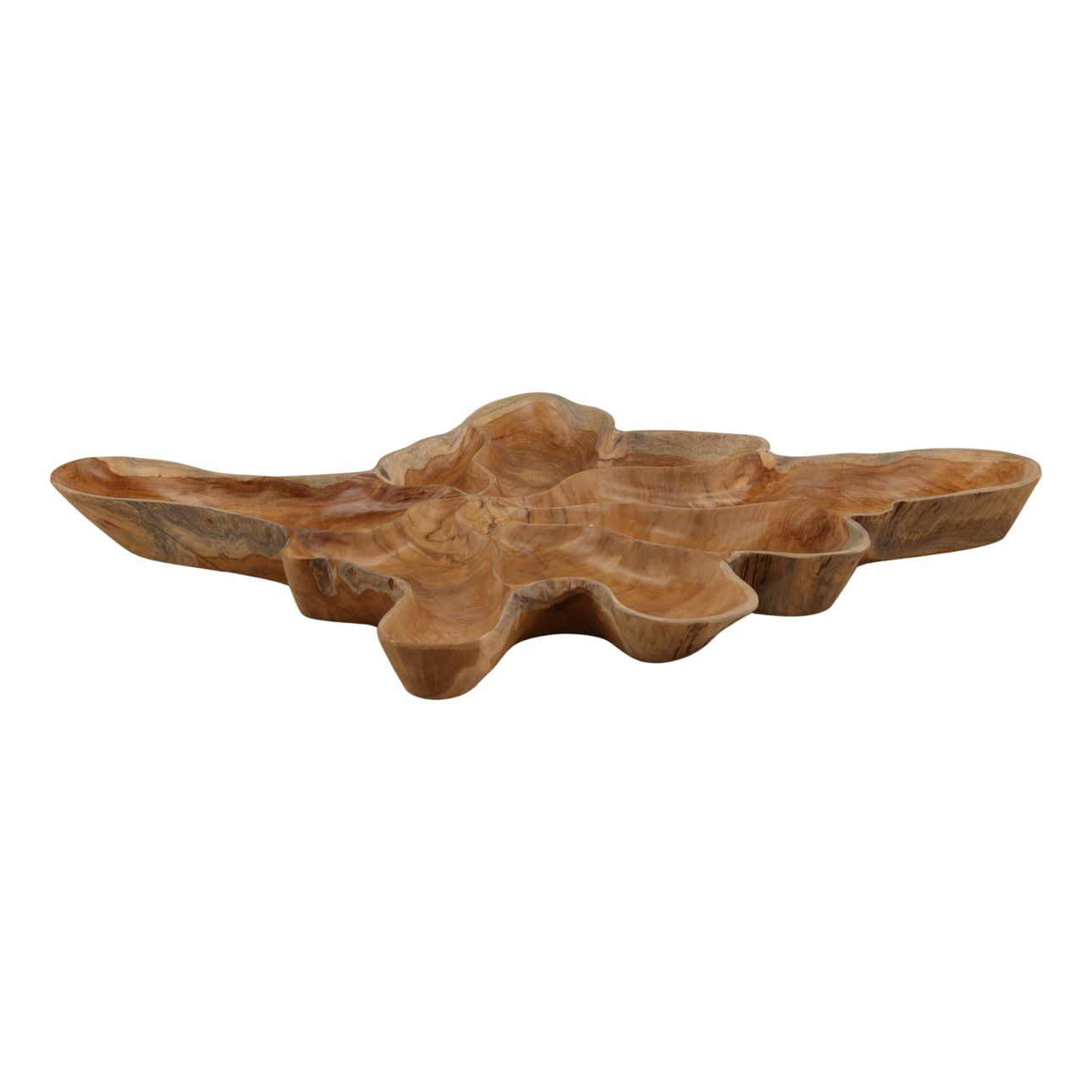 Natural Teak Wood Tray 31 in Wide