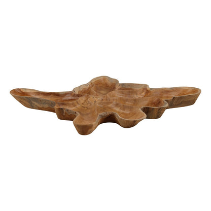 Natural Teak Wood Tray 31 in Wide