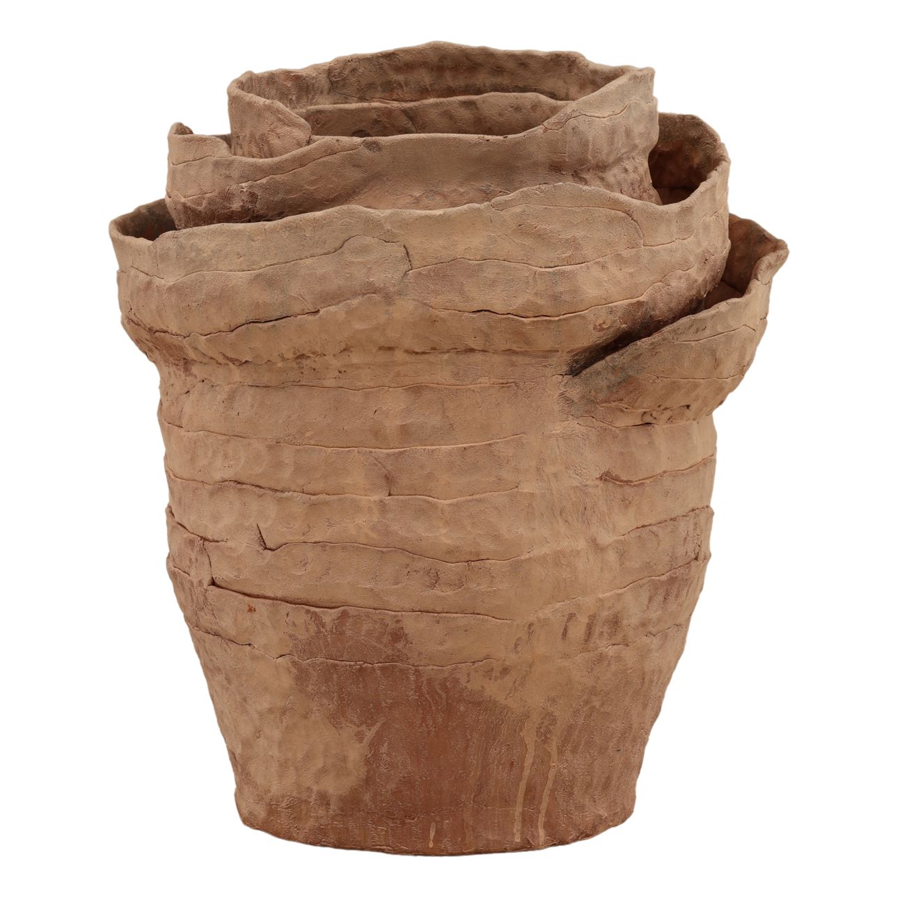 Natural Terracotta Vase 14.5 in Wide