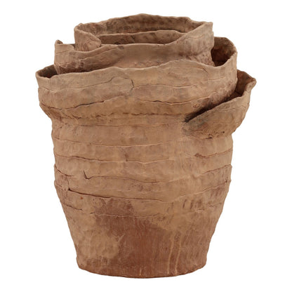 Natural Terracotta Vase 14.5 in Wide