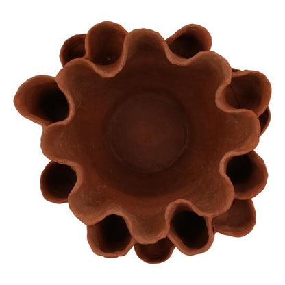 Natural Terracotta Vase 16 in Wide