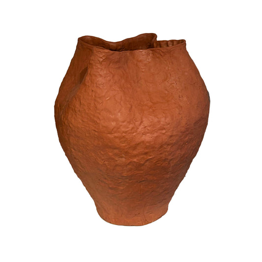 Natural Terracotta Vase 13 in Wide