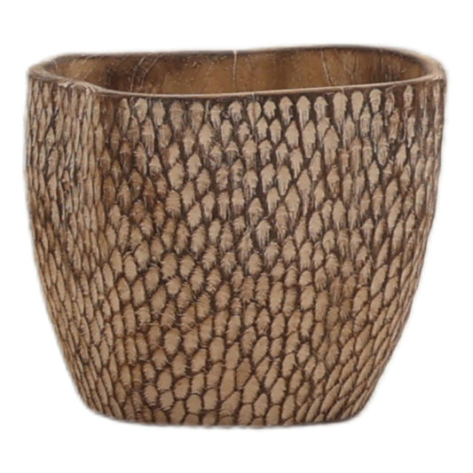 Natural Whitewash Teak Wood Bowl 11 in Wide