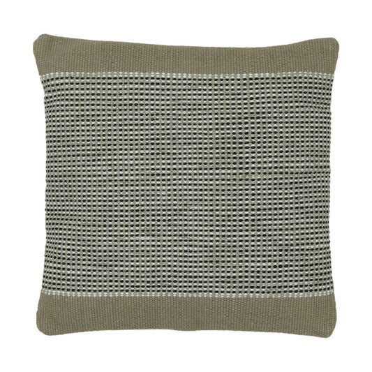 Olive Handwoven PET Yarn Pillow 21 in Wide